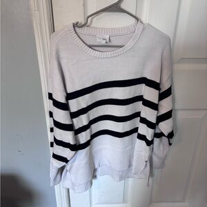 “WeAreSundays” Striped Black and White Sweater